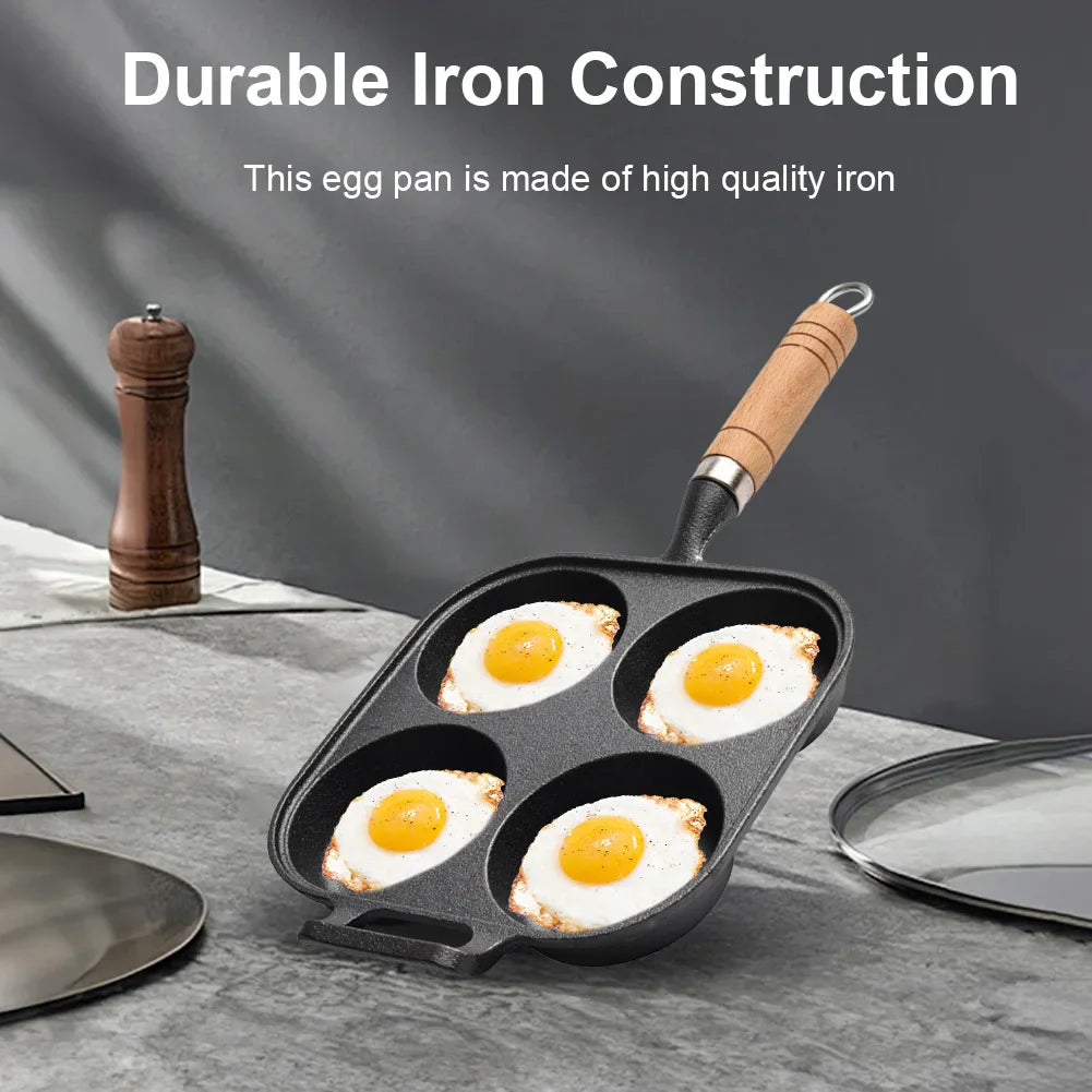 Thicken Frying Pan Cast Iron Breakfast Grill Cooking Pot Egg Frying Pan Egg Pancake Steak Pan Non-Stick Cake Maker Pancake Pan
