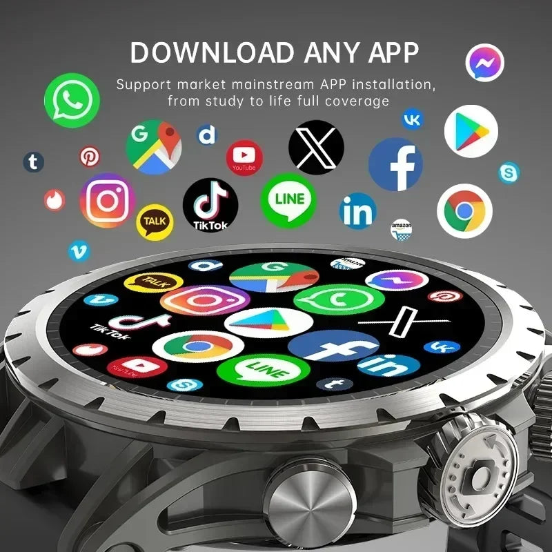 New 5G Popular Outdoors GPS tracker Sports Smart Watch Q85 WIFI NFC SIM card HD Video Call Music player waterproof Watch Men
