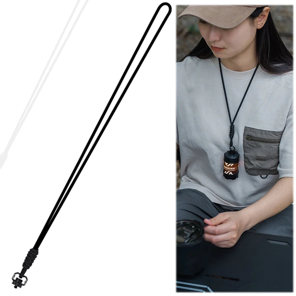 Light Stand 1/4 Thread Camping Light Holder with Lanyard Portable Light Hanger Multifunctional for Light Camera Speaker