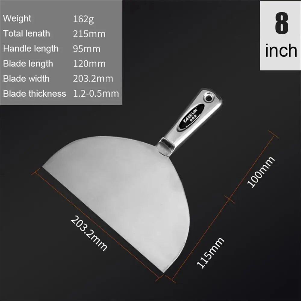 Stainless Steel Integrated Putty Knife Drywall Skimming Blade Smoothing Painting Finishing Filling Spatula Plastering Tools