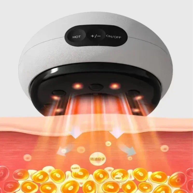Electric Cupping massage Guasha Scraping EMS Body massager Vacuum Cans Suction Cup IR Heating Fat Burner Slimming Body Massger