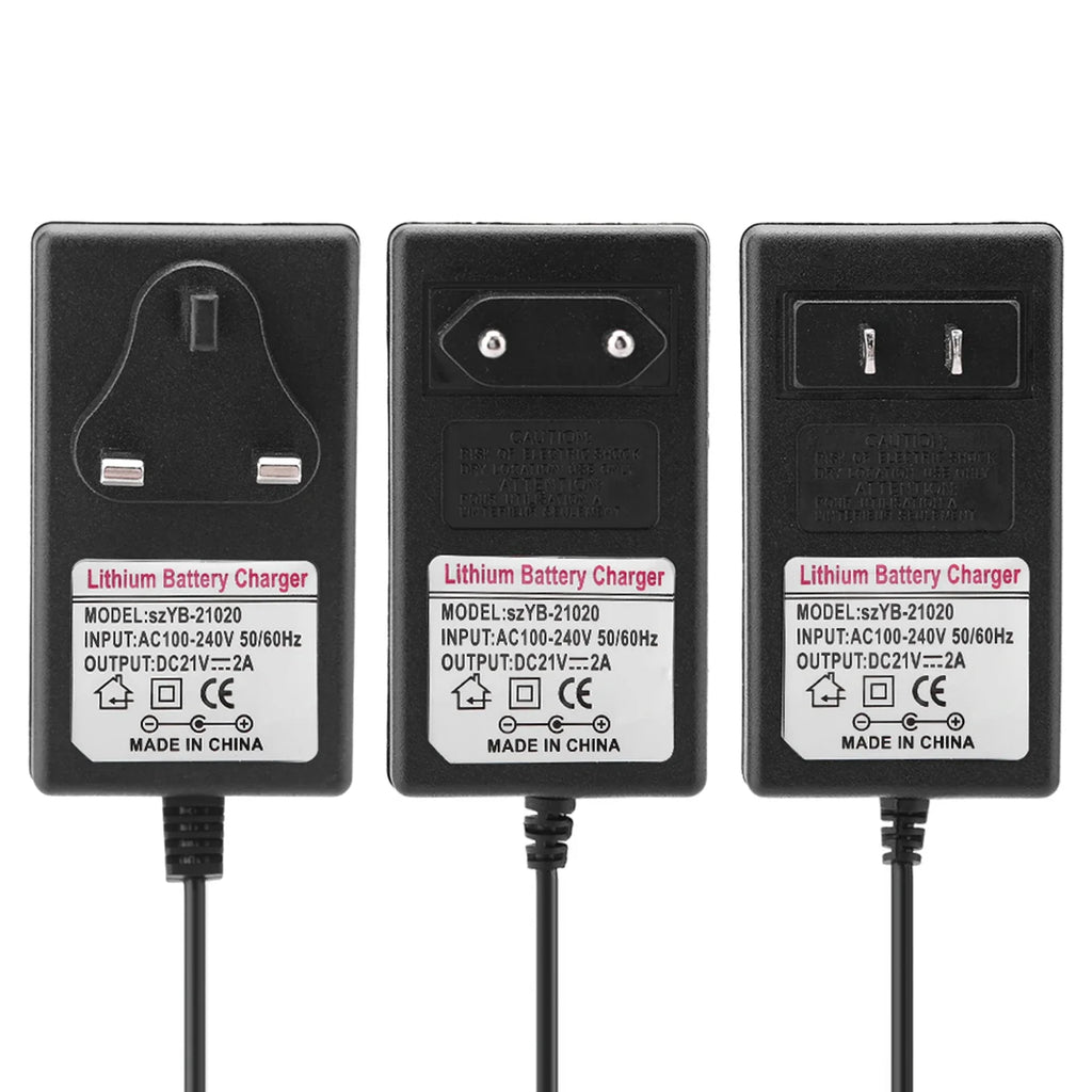 AC 100-240V DC 21V 2A Safe Charge Power Supply Adapter Lithium ion Battery Charger UK Plug