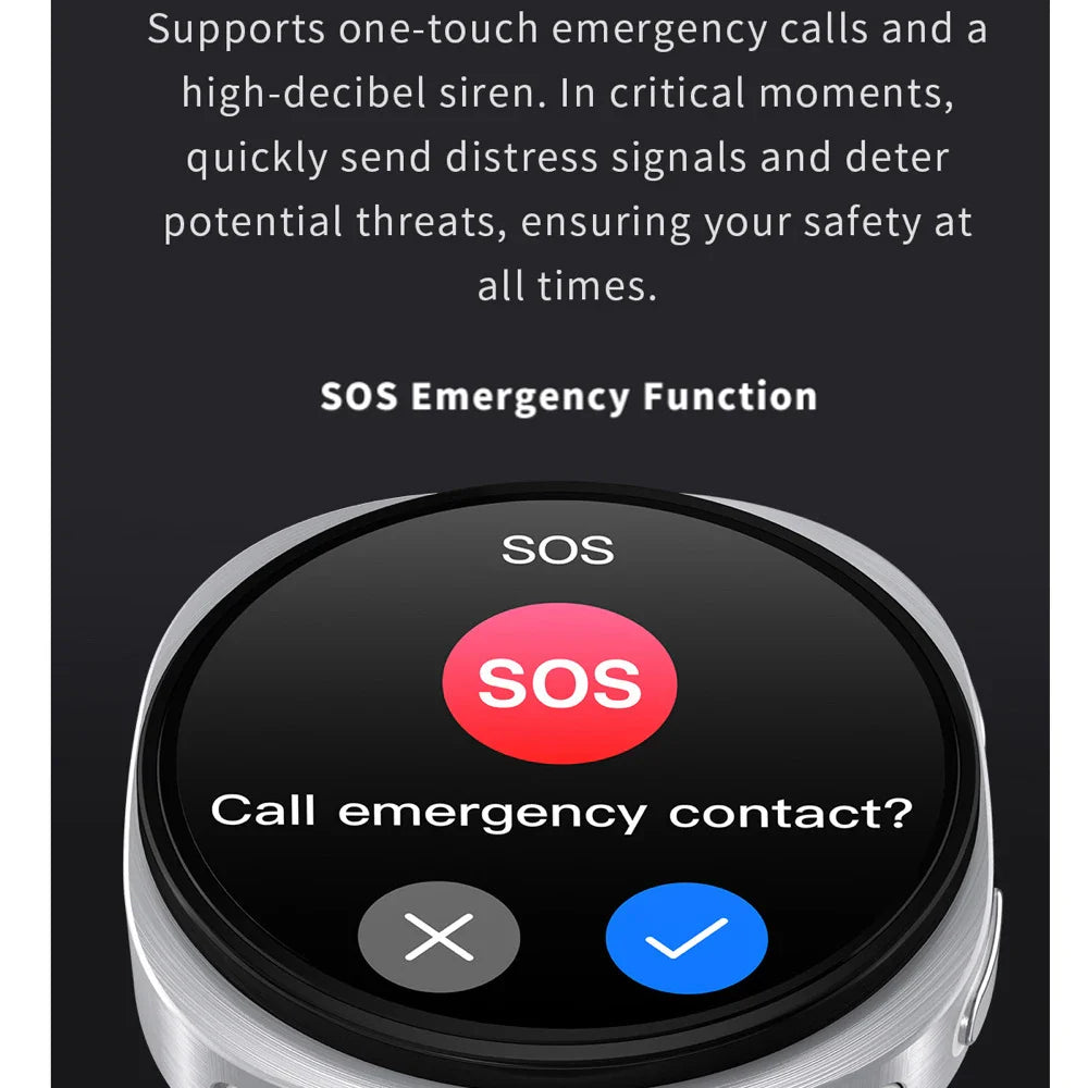 Fashion Weather Sports Blue Tooth Call Heart Rate Health Sleep Smartwatch SOS Map Navigation Wireless Charging Smart Watch 8