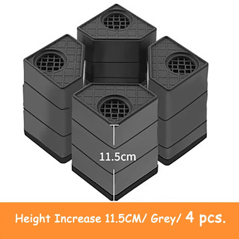 4pcs Anti Vibration Feet Pads Rubber Mat Slipstop Silent Dampers Stand Universal Washing Machine Refrigerator Furniture Foot Pad