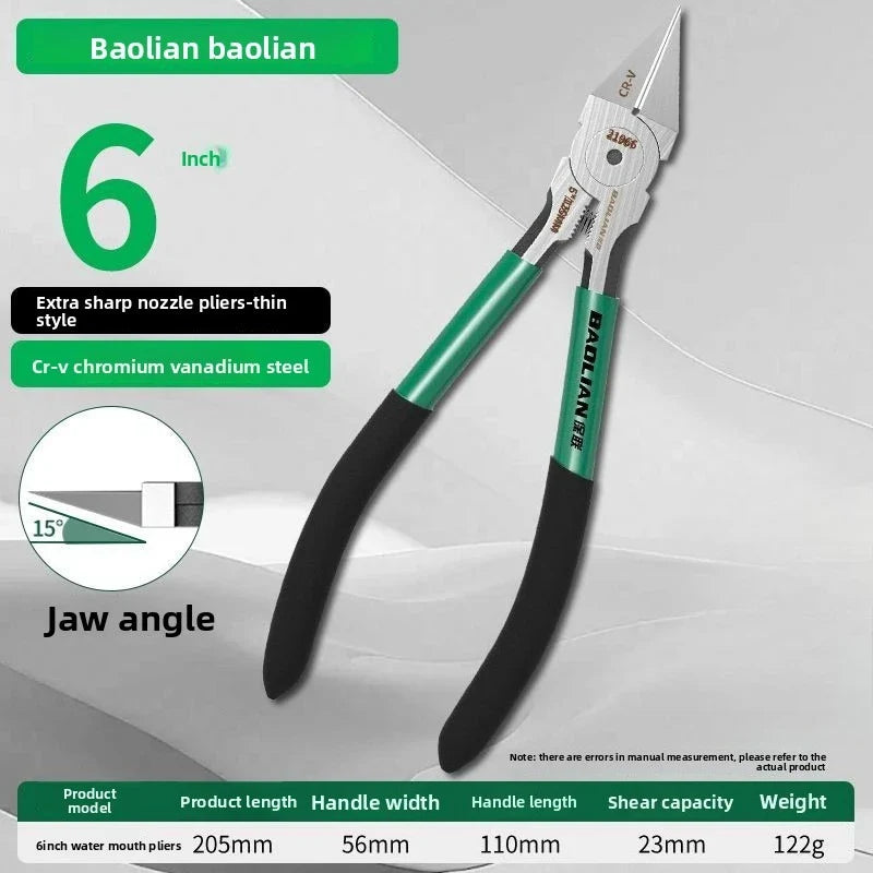 Baolian Industrial Grade Special Sharp Side Mouth Pliers,High Hardness Electrician Small Diagonal Pliers,Electrician Manual Tool