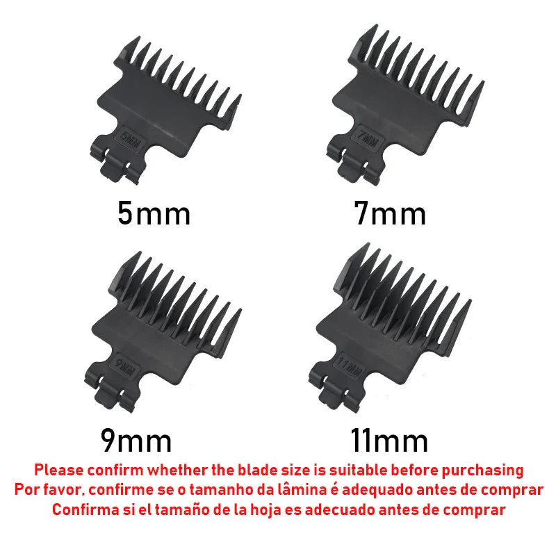 For Kemei KM-2299 1 2 3 5 7 9 11mm Professional Hair Trimmer Limit Comb Guards Hairdresser Hair Cutting Guide Barber Accesories