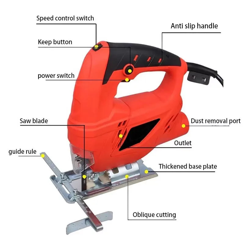 Curve Saw Electric Saw Multifunction Reciprocating Saw Plank Pulling Mini Cutting Machine Handheld Electric Woodworking Tools
