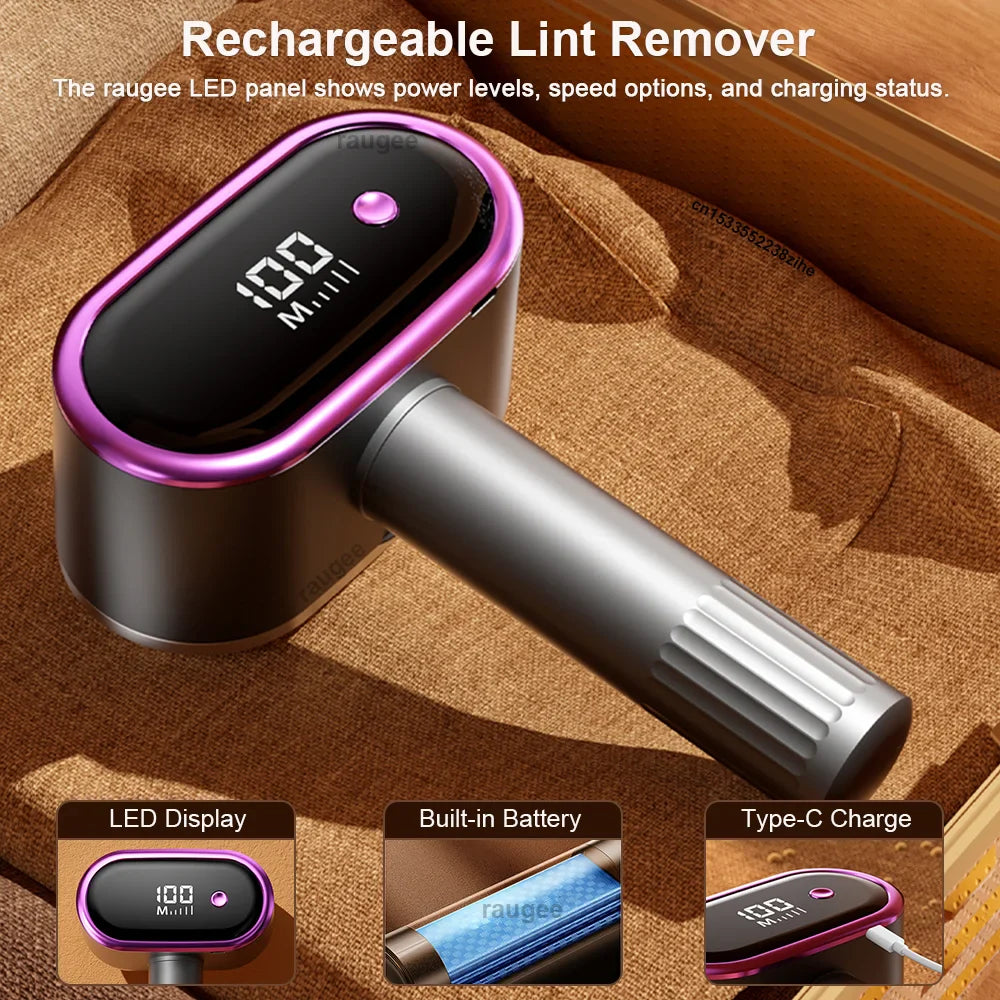 Lint Remover Double-Head Efficient Fuzz Removal USB Rechargeable Portable Sweater Hair Ball Lint Trimmer Clothes Fabric Shaver