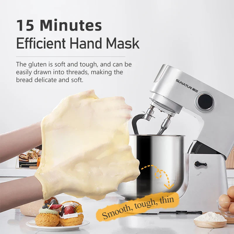 SUNATUR 16L Stand Mixer 2200w electric kitchen blender Commercial Food processor Large capacity Two kneading hooks dough mixer