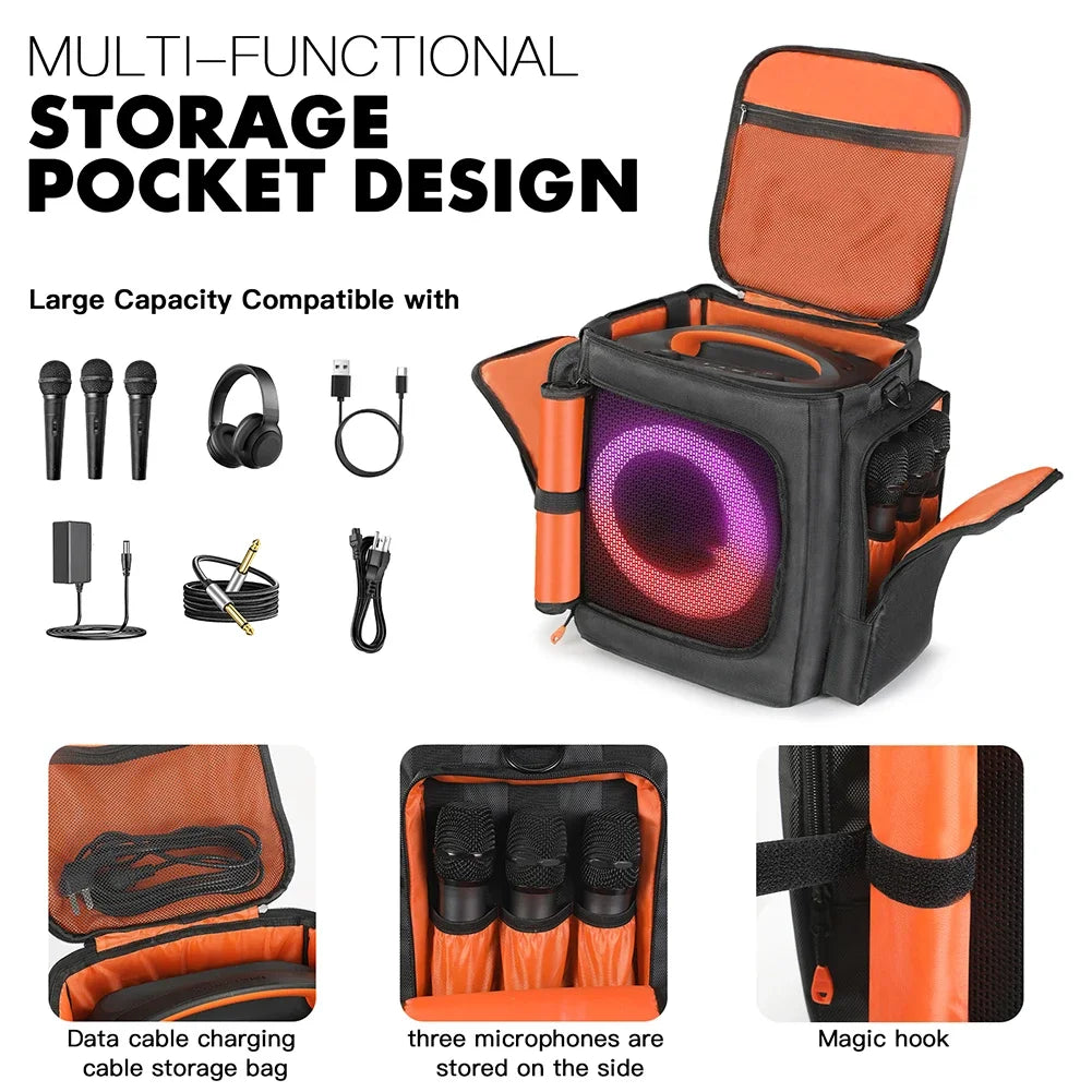 For JBL Partybox Encore Essential 2 Padded Speaker Protective Cover Shockproof Double-Sided Speaker Storage Bag Encore Essential