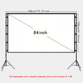 Double triangular bracket projection screen, more stable and not afraid of wind, easy to install, with storage bag