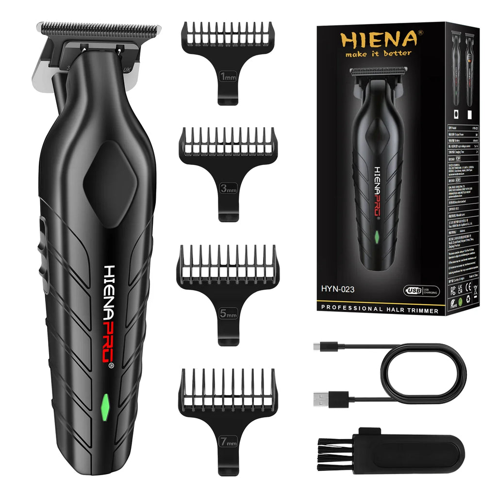 hiena Hair Clipper Professional Hair Cutting Machine Adjustable Hair Trimmer Electric 9000 RPM Barber LED Clipper for Men