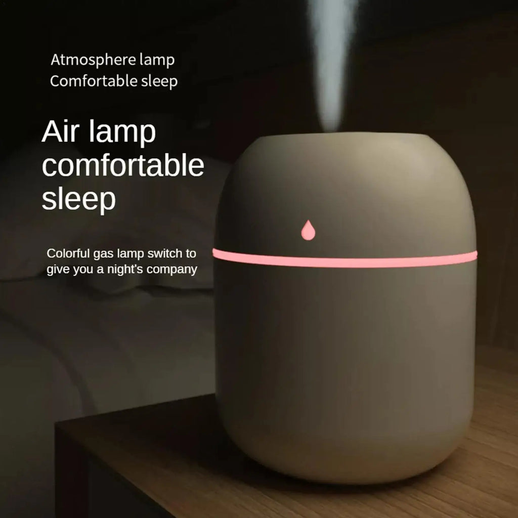 USB Car Humidifier with Color Night Light - Portable Cold Mist Sprayer and Fragrance Oil Diffuser for a Refreshing Drive Amagi