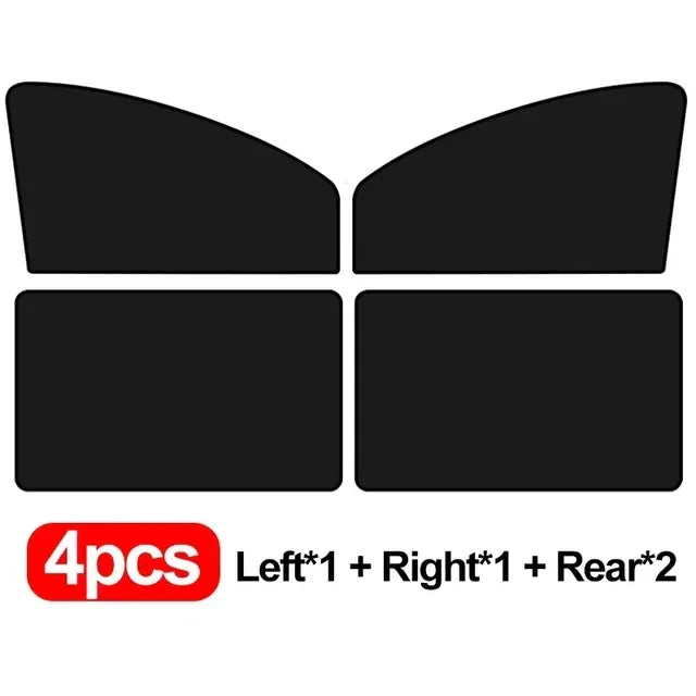 Car Magnetic Window Sunshades With 4/2pc UV Protection Function Privacy Sunshade Window Cover Middle Plate Privacy Curtain amagi