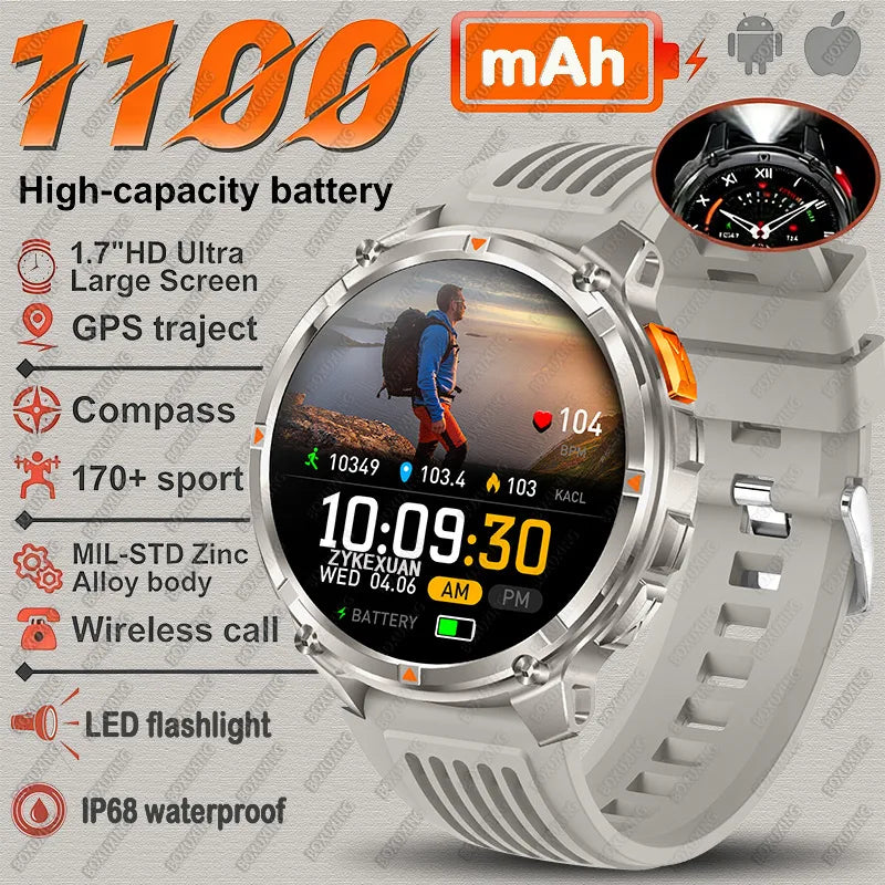 2026 New T-Rex3 Pro GPS Tracker Smartwatch Men 120-Day Standby 1100mAh Clock Rugged Outdoor Sport 10ATM Waterproof Call Watches