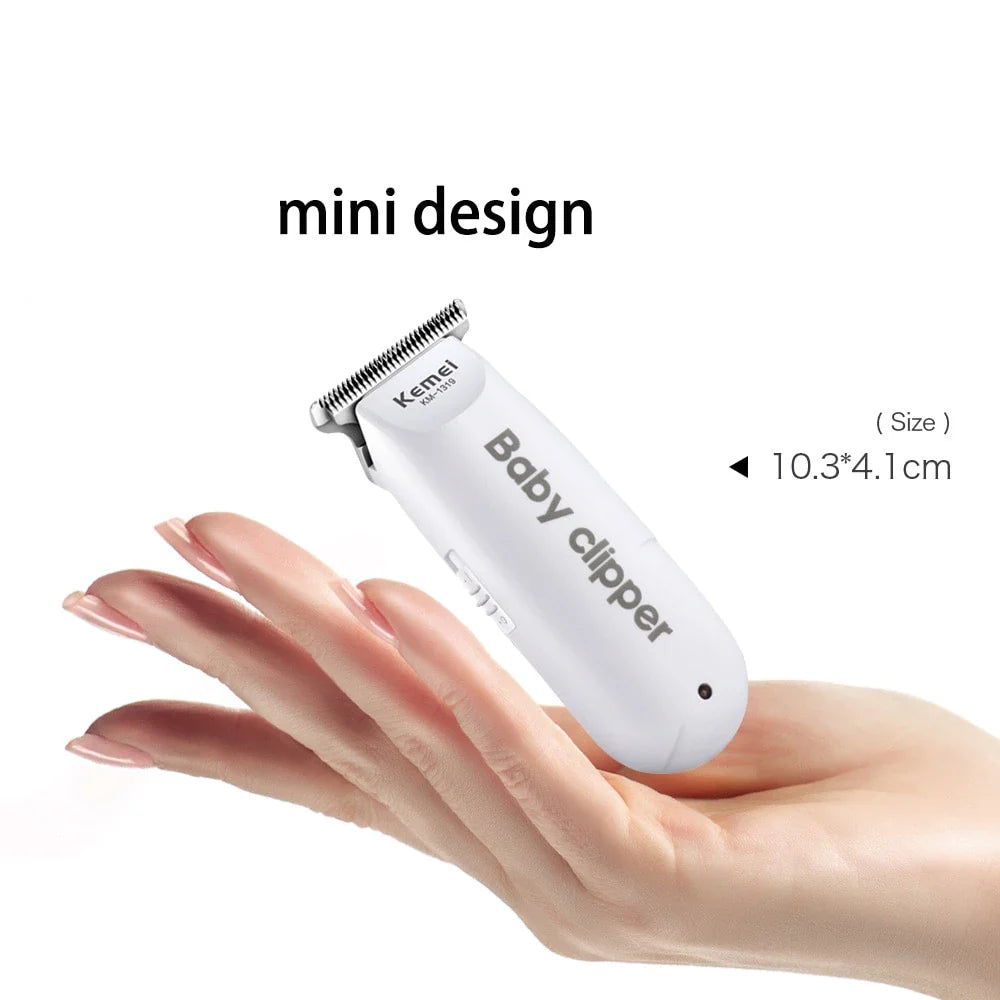Kemei 1319 Portable Mini Kids Hair Cutting Machine Electric Baby Hair Trimmer Low Noise Hair Clipper Rechargeable Shaver Mute