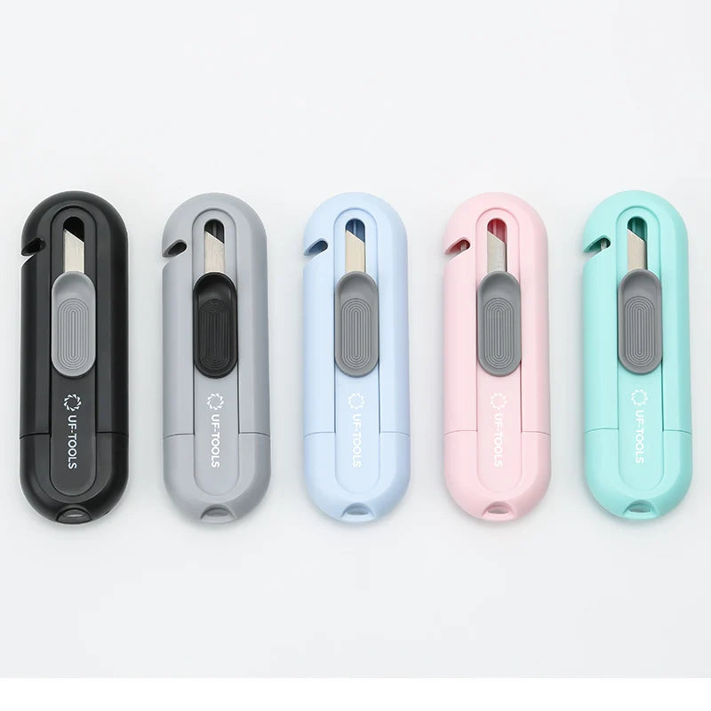 5 pcs Utility Knife Box Cutters Retractable Letter Opener Sharp Cartons Cardboard Razor Knife for House Smooth Mechanism Perfect