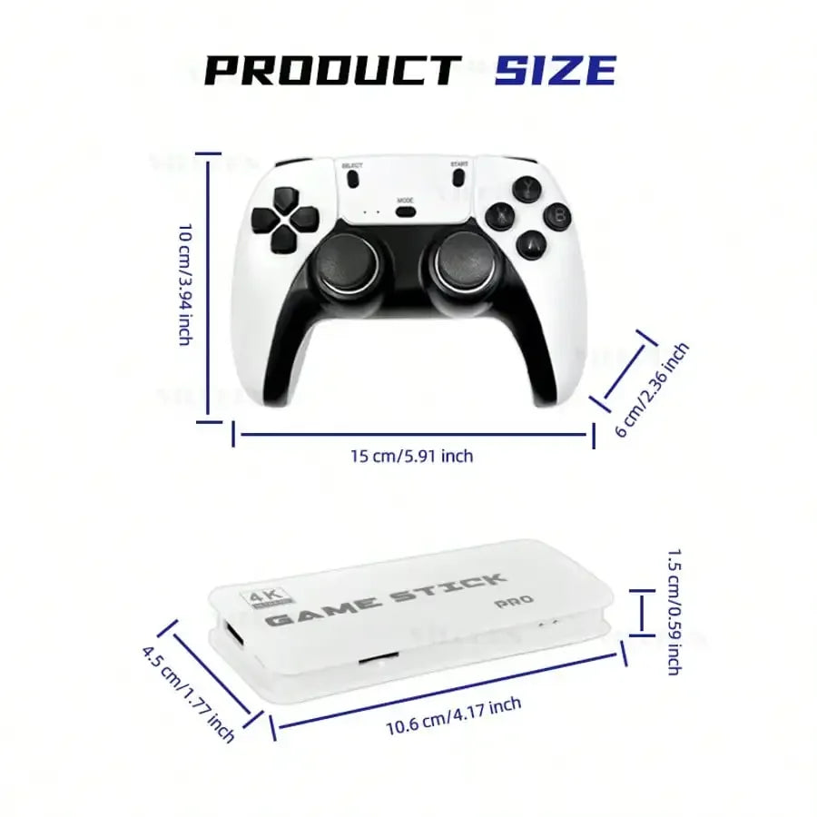 M15 Retro Game Console 2.4G Wireless Dual Controller 4K TV Game Stick 64GB 20000 Retro Games Retro Game Family Gift