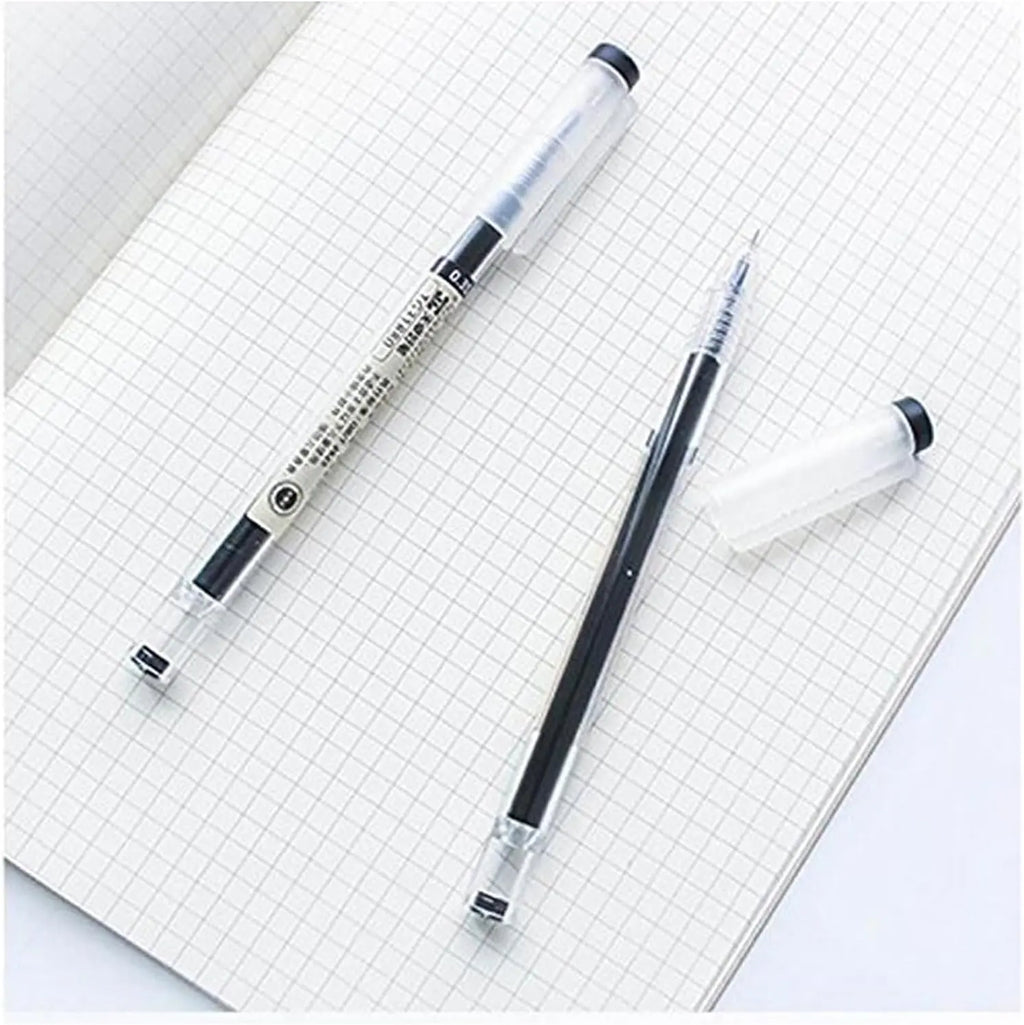 0.35mm Ultra Fine Gel Ink Pens, Quick-Drying Rollerball for Office School Writing, 12-Pack Black