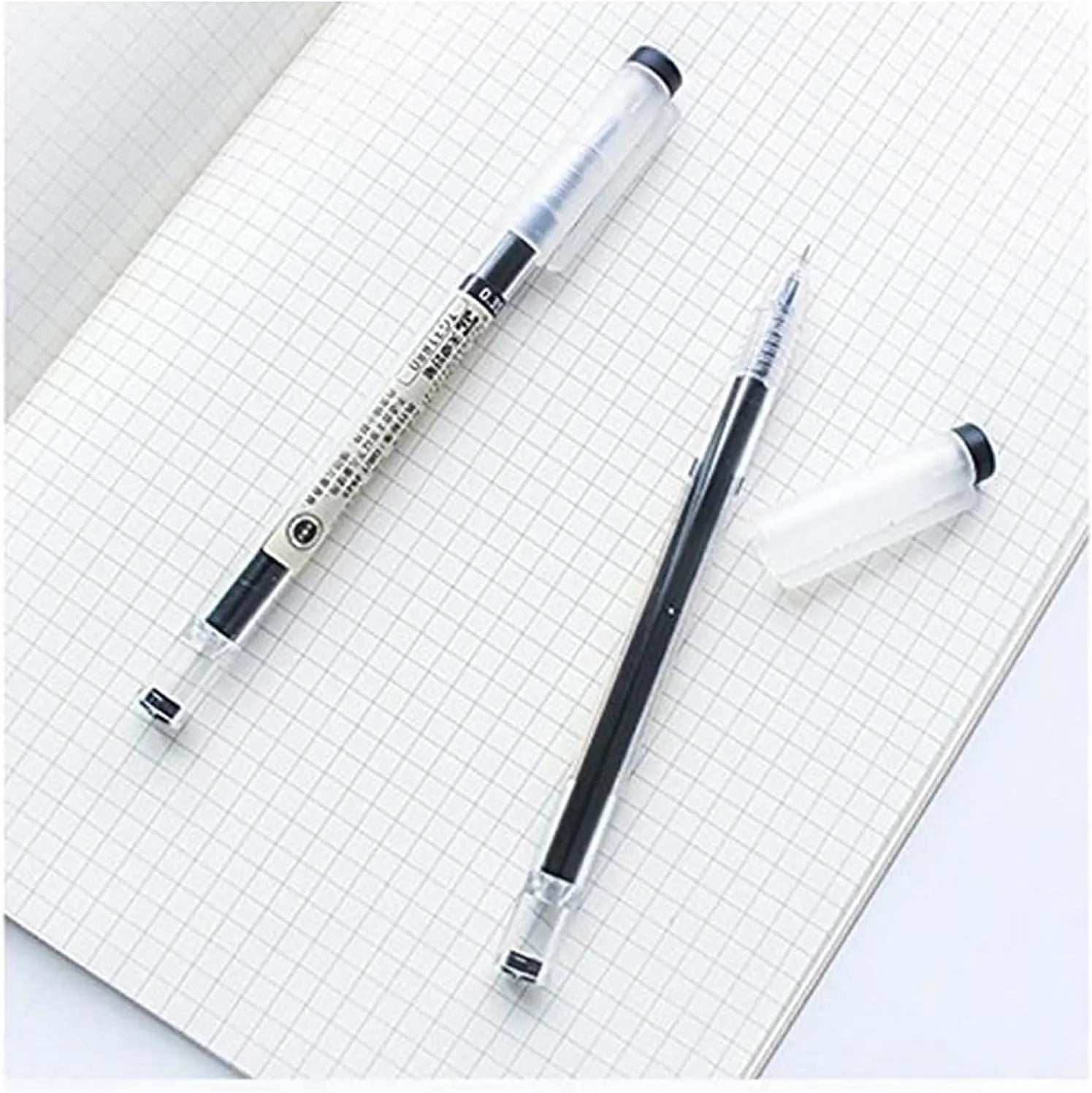 0.35mm Ultra Fine Gel Ink Pens, Quick-Drying Rollerball for Office School Writing, 12-Pack Black