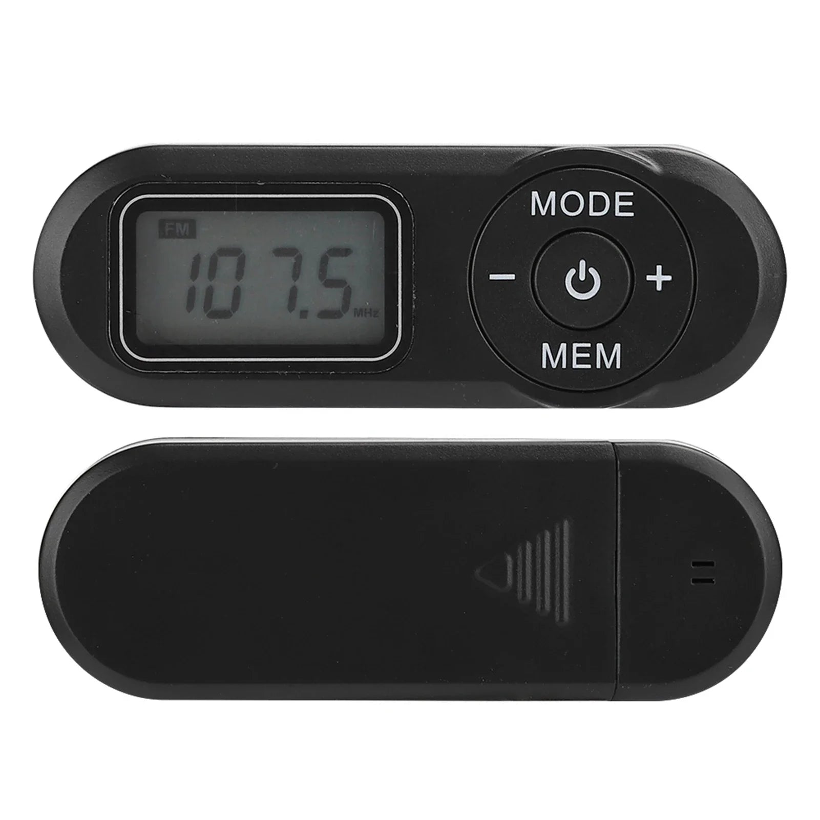 DSP Mini Portable 1.1inch LCD Digital FM Radio Music Player Black with Earphone