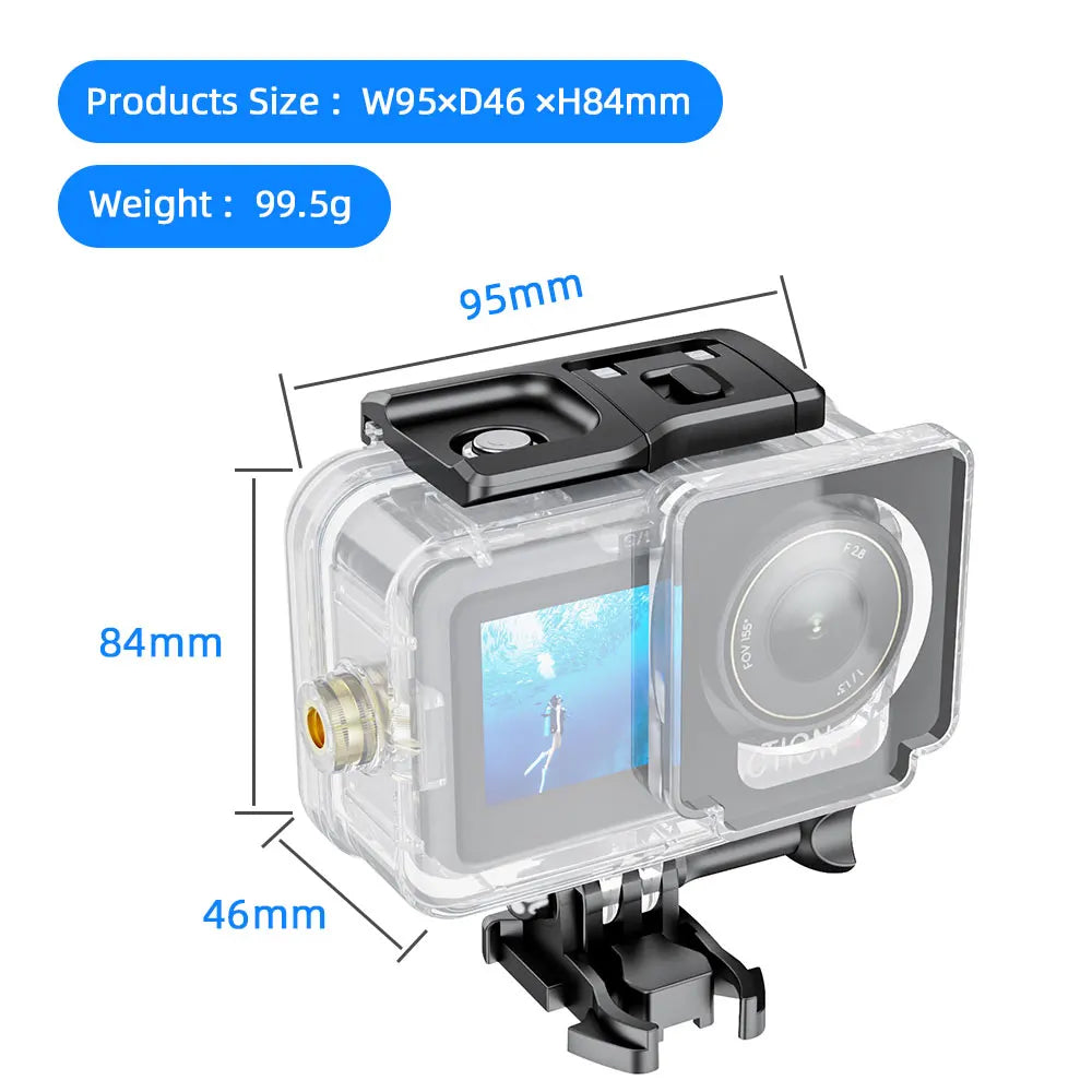 40M Waterproof Case for DJI OSMO Action 6 Underwater Dive Housing Protective Diving Cover Mount Accessories