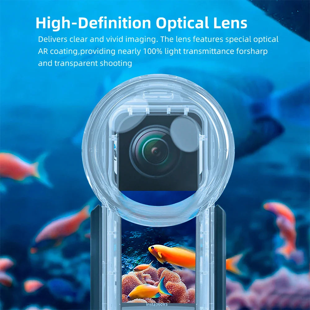 Seafrogs 50meter waterproof camera housing for Insta 360 X5