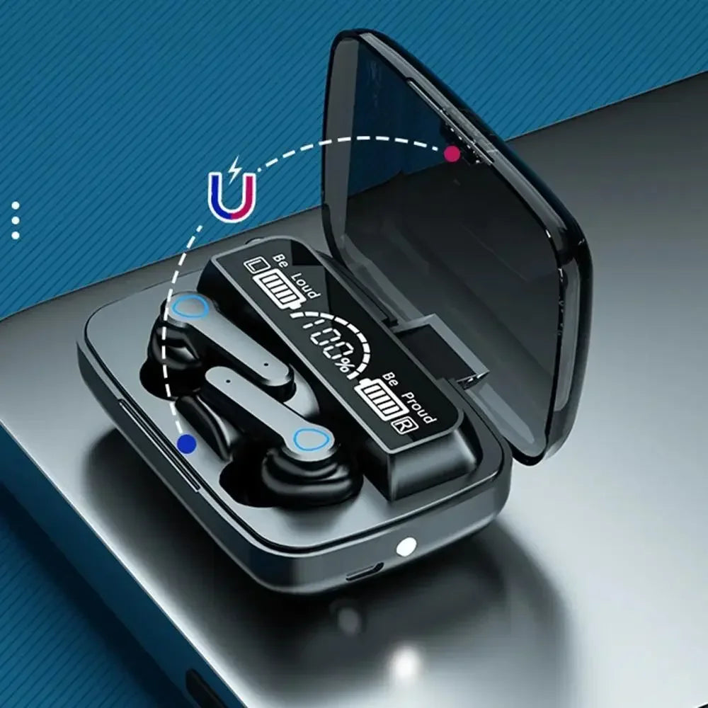 M19 Bluetooth Headset Wireless Tws Gaming Support Noise-cancelling Touch In-ear Mini Emergency Power Bank Headset