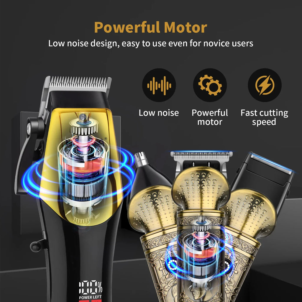hiena Professional Barber Fade Clippers 0mm Zero Gapped Edgers Hair Trimmer Electric Men Bald Head Finish Hair Cutting Machine