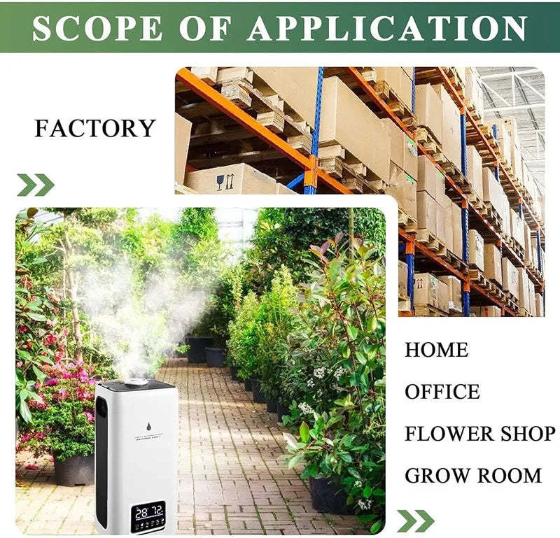 Industrial humidifier large capacity fog disinfectant sprayer large commercial supermarket vegetable and fruit preservation 110V