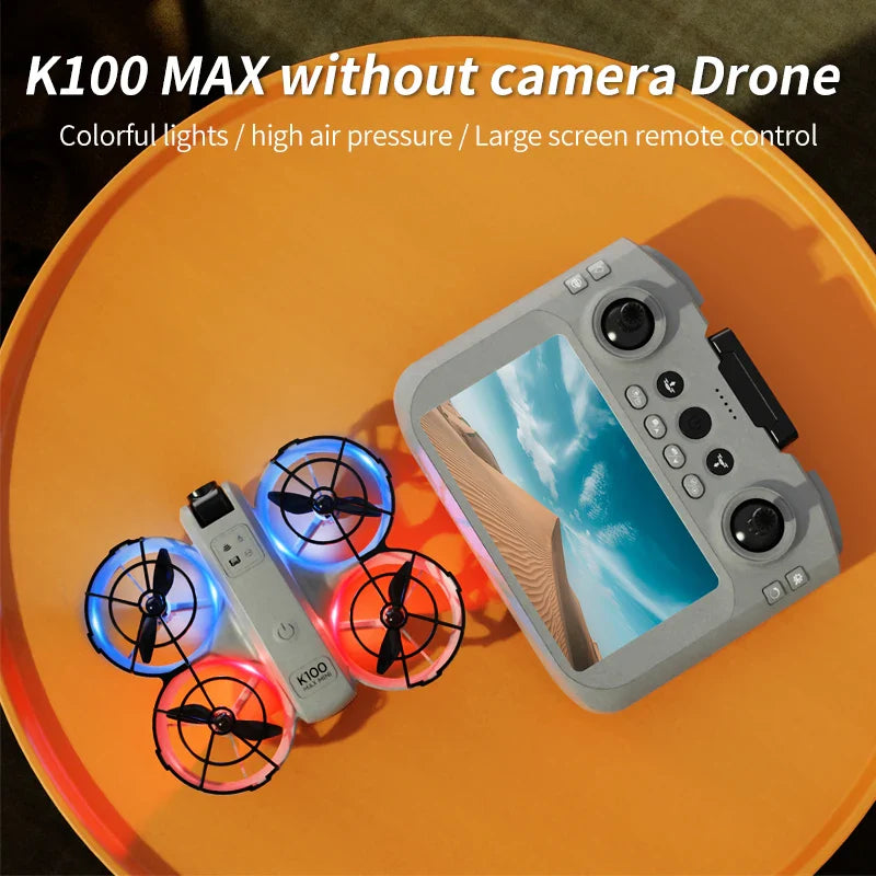 Hot K100 Max Mini RC Drone 4K Professional HD Camera Optical Flow Positioning Colorfuls Dron Foldable RC Quadcopter Toy for Kids