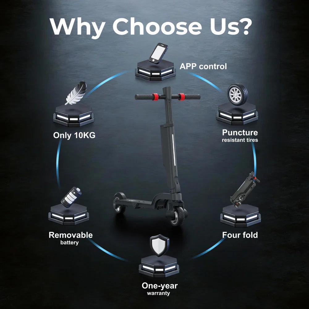 HUANCI X6 electric scooter adults Foldable electric scooters 350W scooters electric 36V 7.5A e scooter Smart APP escooters