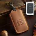 Leather Car Key Case Cover for Renault Captur Koleos Kadjar Zoe Arkana Espace Clio Megane Grand Scenic Sandero Dacia Duster Card