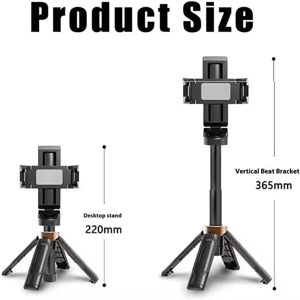 Roreta Tripod for Smartphone and Camera,Stand with Wireless Bluetooth,Selfie Stick brackets with Phone Holder for Vlog/Video