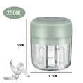 250/100ML Garlic Mincer USB Charging Powerful Mini Electric Garlic Chopper Portable Garlic Crusher Kitchen Food Chopper Unisex