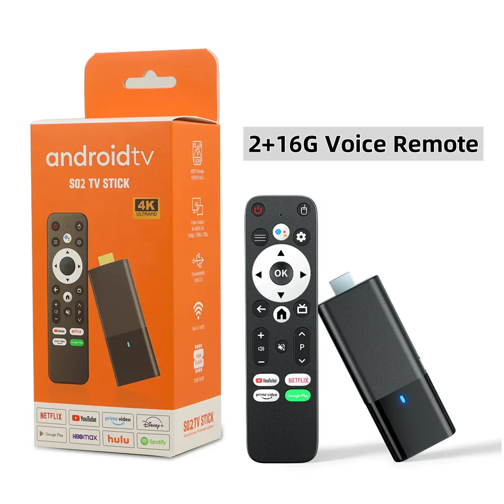 UBISHENG S02 TV Stick  4K Android TV 11 smart TV box With H313 2GB RAM 8GB ROM WiFi 2.4G/5G HDR 10+ Media Player Dual Wifi