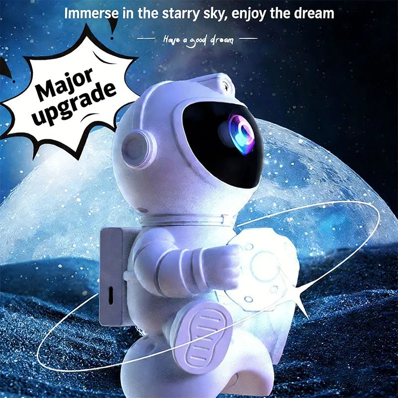 Astronaut Galaxy Starry Sky Projector Night Light Remote Control Rocket Nebula Projection Lamps For Bedroom Christmas Kids Gift