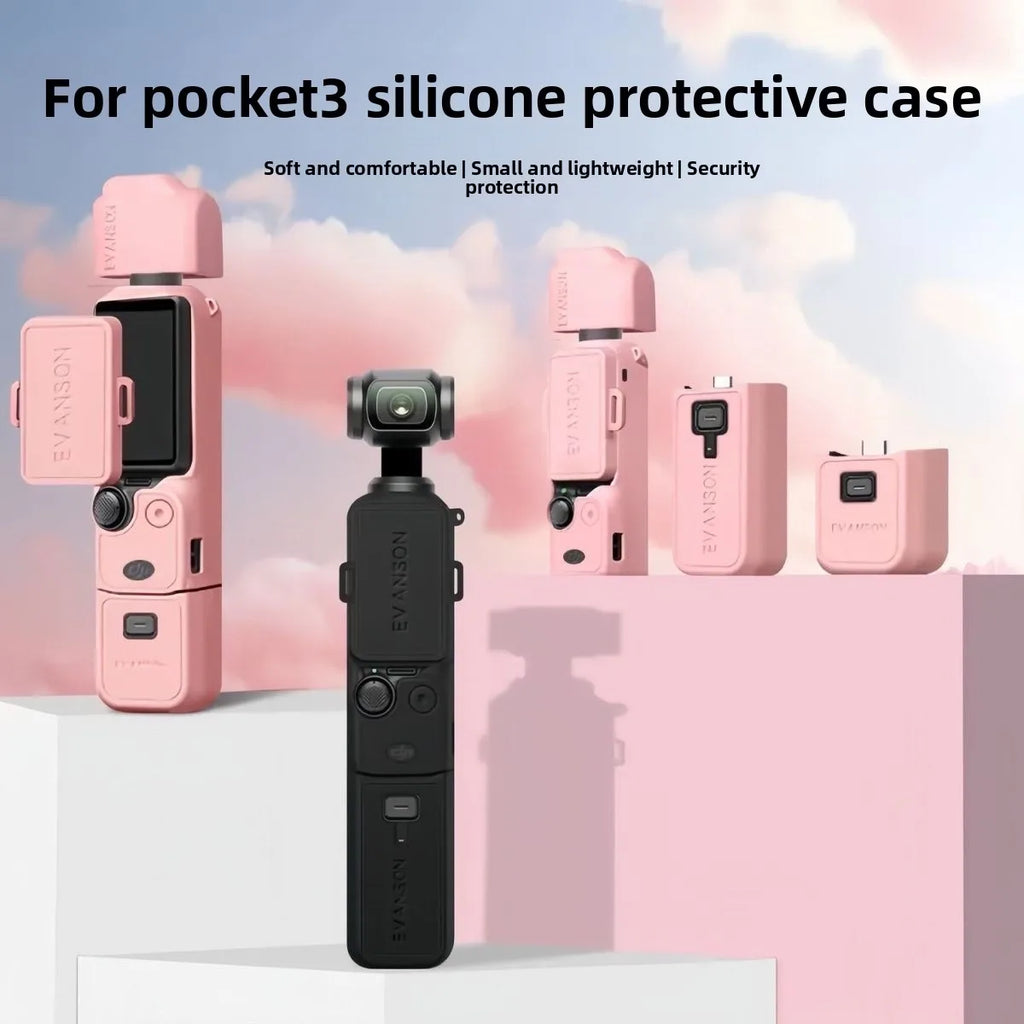 DJI Pocket 3 Silicone Case Osmo Action Camera Protective Cover Anti-Scratch DJI P3 Camera Accessory