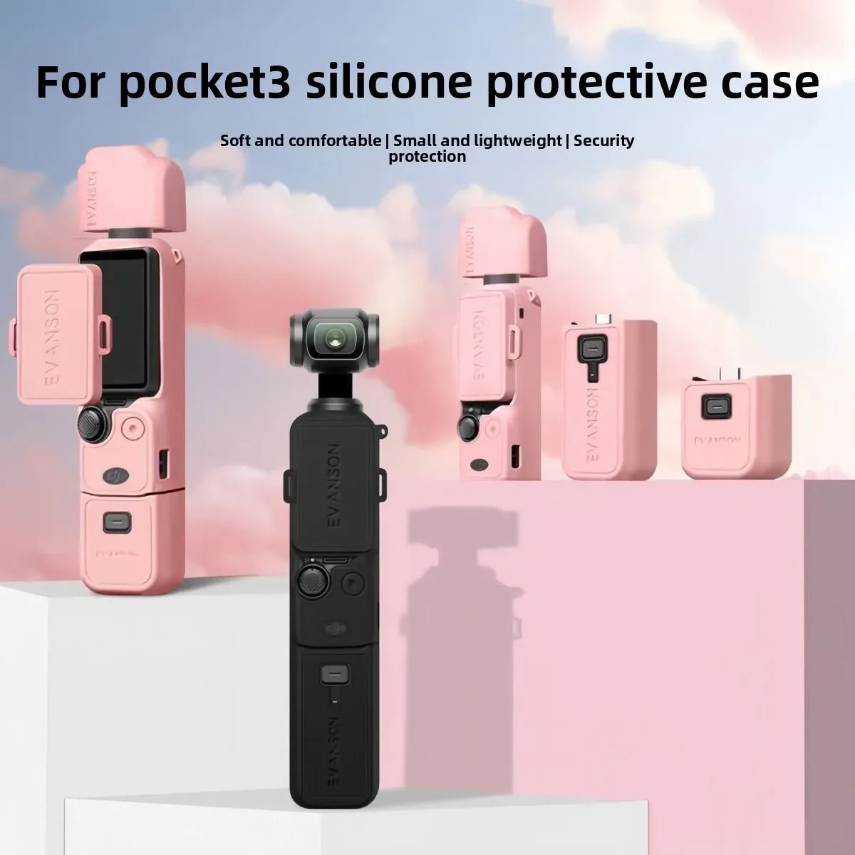 DJI Pocket 3 Silicone Case Osmo Action Camera Protective Cover Anti-Scratch DJI P3 Camera Accessory