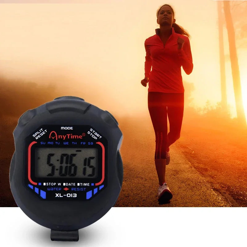 Classic Professional Digital Stopwatch Handheld LCD Display with Lanyard High Precision Sports Timer Kitchen Countdown Timer