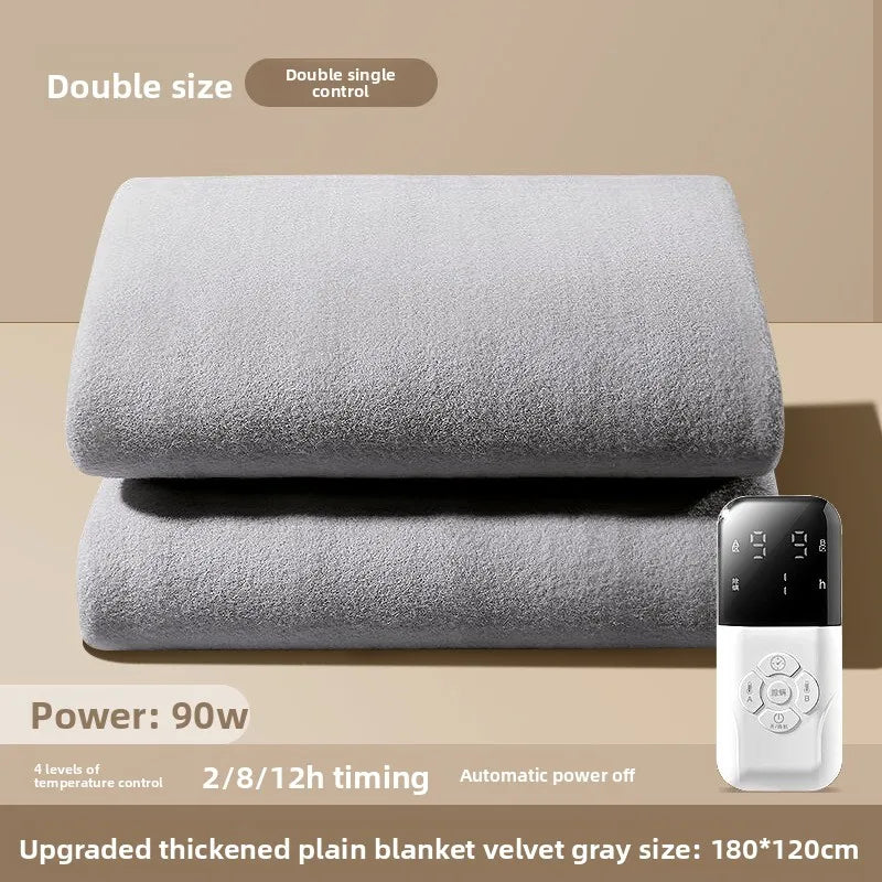 Graphene Electric Heated Blanket Dual Control Single Double Washable Home Dorm Energy Saving Fast Heating Auto Shutoff Cobertor