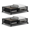 Foldable Under Bed Storage Container with Wheels Multifunctional Home Dorm Toys Clothes Books Shoes Storage Bins Visible