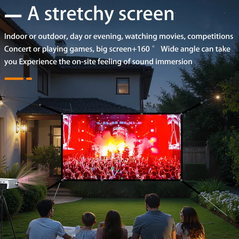 60-150 inch wall mounted foldable projection screen, simple home theater projection screen - extended version