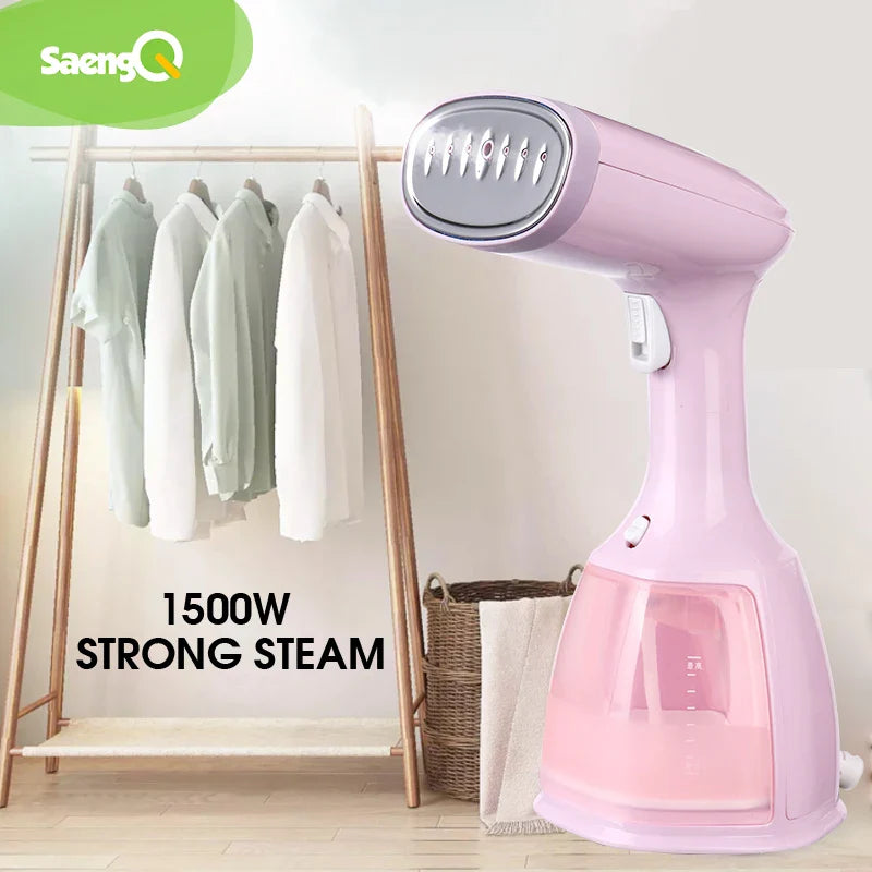 saengQ Steam Iron Garment Steamer Handheld Fabric 1500W Travel Vertical 350ml Mini Portable  Home Travelling For Clothes Ironing