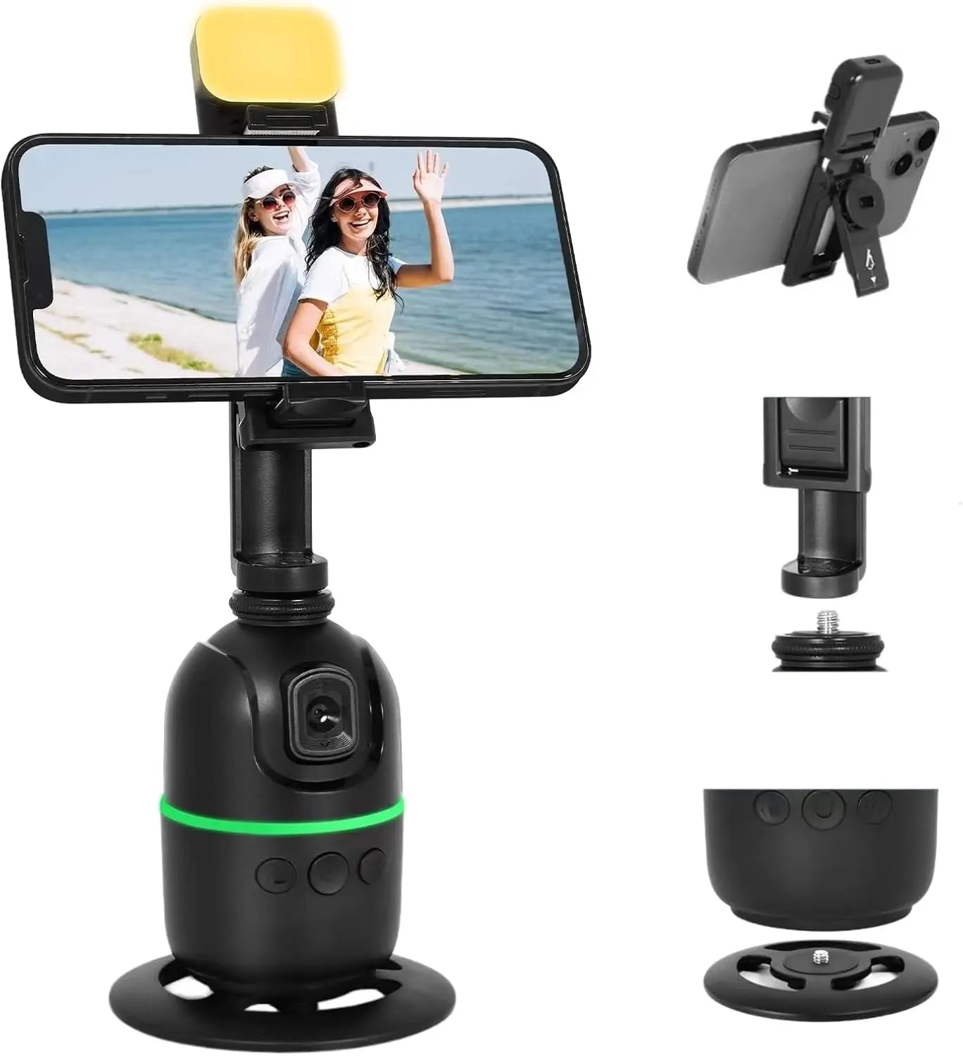 selfie stick Stabilizer 360°Auto Face Tracking AI Gimbal All-in-one Desktop Phone Holder Tripod For Smartphone Video Vlog Live