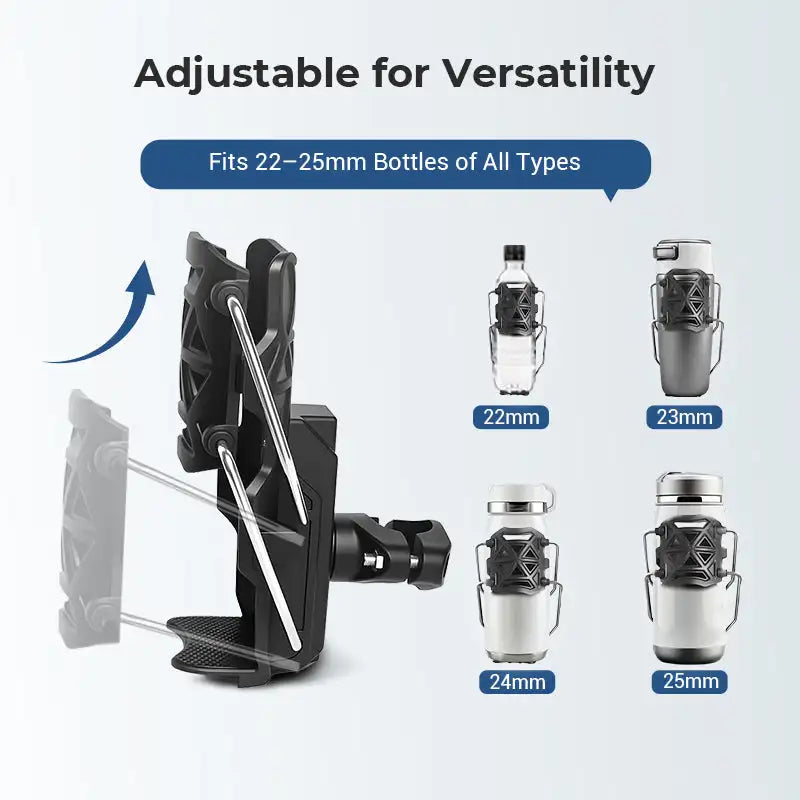 Adaptive Cycling Bottle Holder Universal Motorcycle Cup Holder Shockproof Drink Mount 360 Adjustable Fixed Water Bottle Cages
