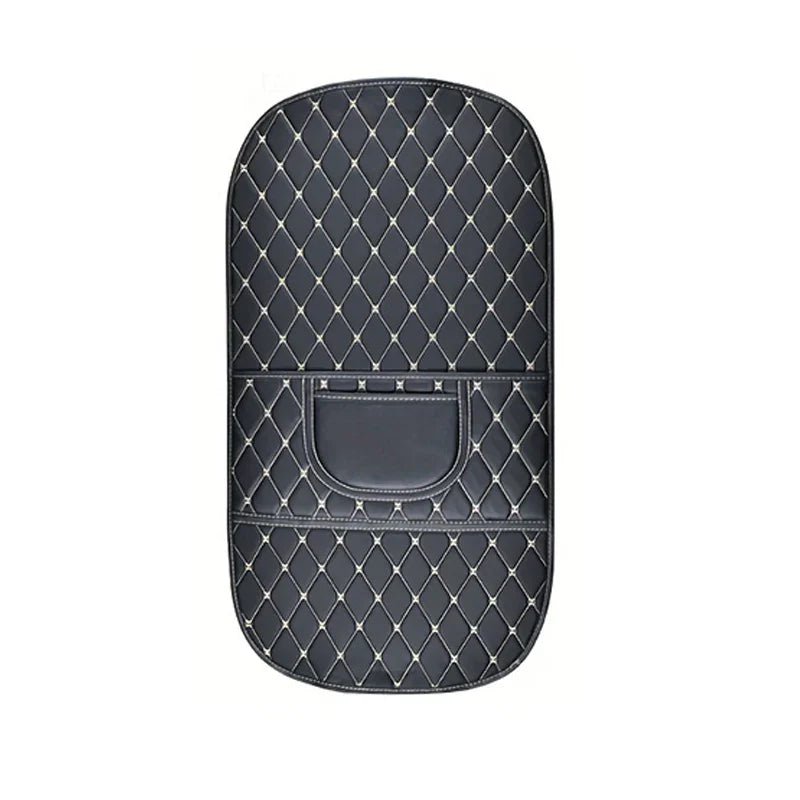 Car Anti-Child-Kick Pad PU Leather Auto Seat Back Protector Cover Back Seat Organizer with Storage Pockets Interior Accessories