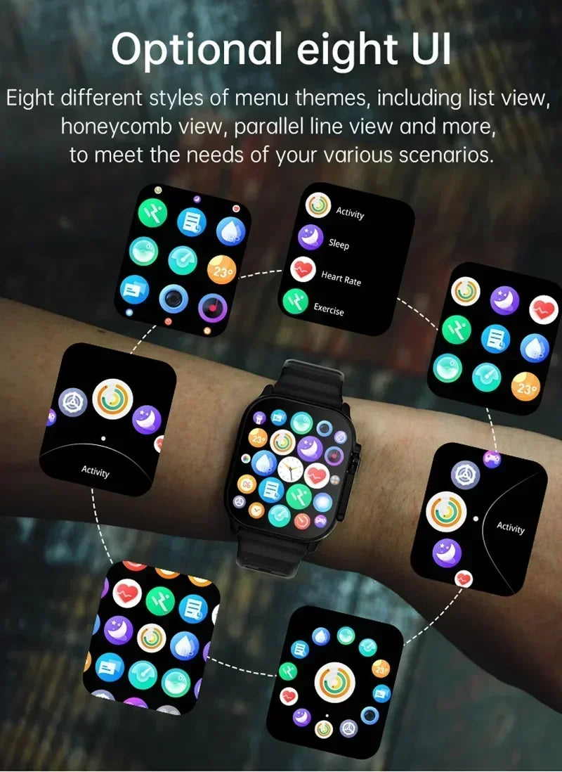 New Watch 10 Smart Watch  IWO Watch Ultra 49mm New NFC Men Women Bluetooth Call BT Music Games Wireless Charging Smartwatch