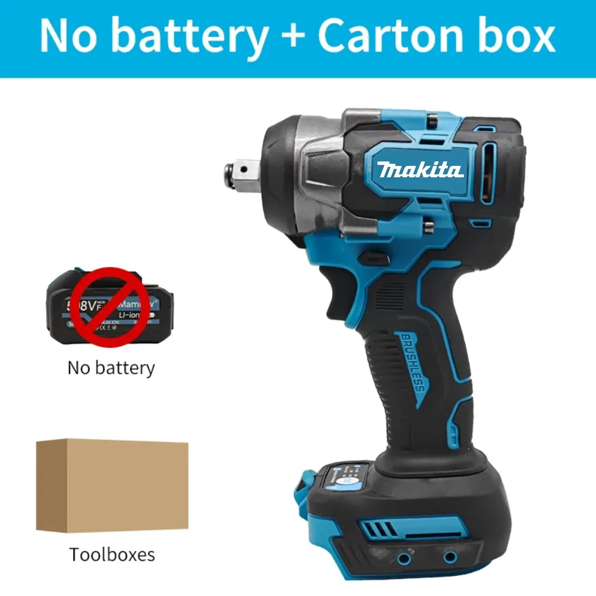 Makita 800Nm Impact Wrench Brushless Cordless 18V High Torque Electric Tool for Steel Construction & Large Equipment Repair