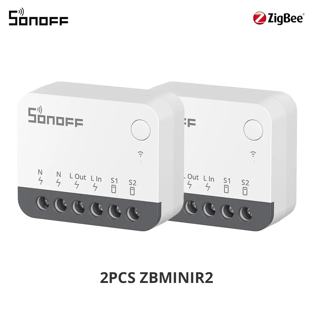 SONOFF ZBMINIR2 Extreme Zigbee Smart Switch Detach Relay External Switch Remote Control via eWeLink Compatible With Zigbee Hub